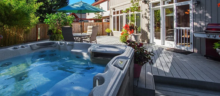 newly cleaned jacuzzi hot tub
