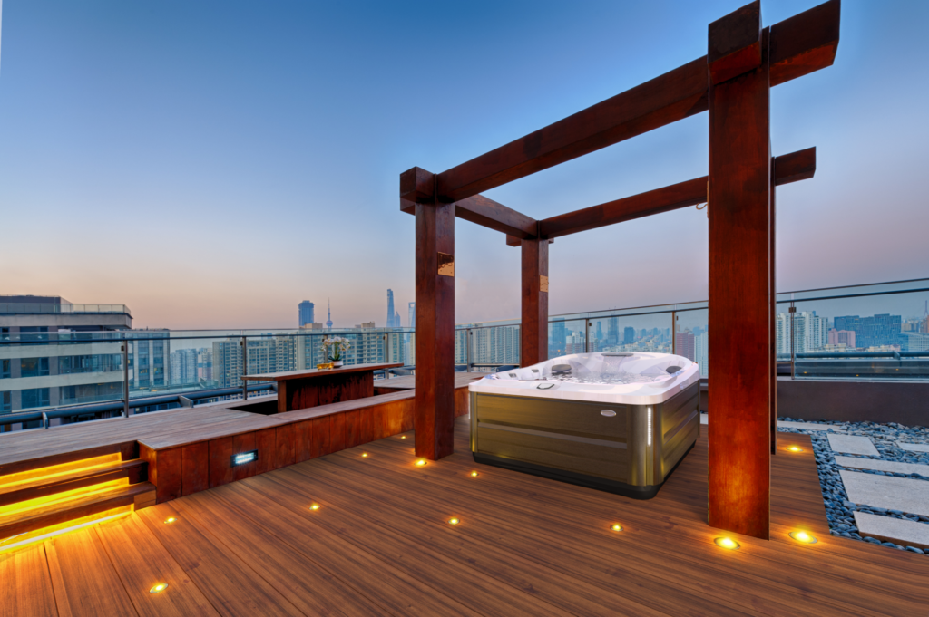 jacuzzi hot tub cityscape
