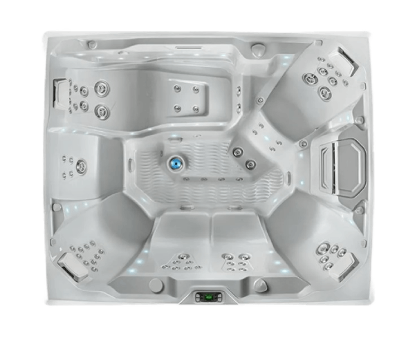 large hot tubs with lounge seating