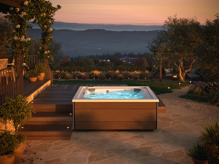 design your dream hot tub oasis - jacuzzi hot tub on back patio